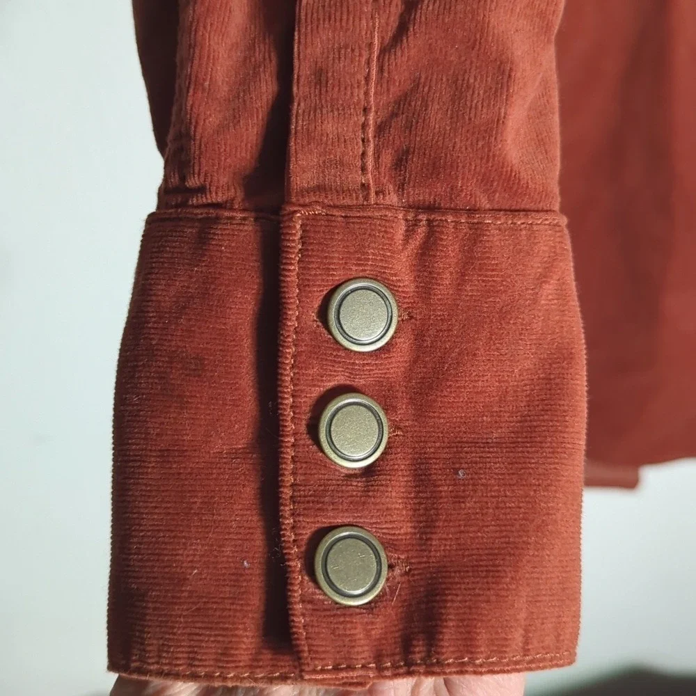 Free People Women's Dress Dynamite Corduroy‎ Burnt Orange Large
